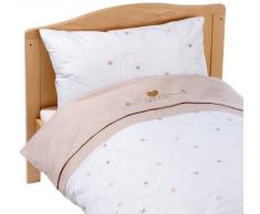 Träumeland TT07102 - 2-tlg. Bettwäsche Herzen natur 100 x 135 cm