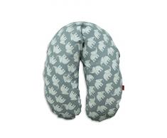 Ideenreich 2296 Ersatzbezug für Stillkissen, 130 cm, elefant grau