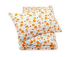 Pepi Leti 685843716082 Hund und Kätzchen Premium Hochwertige Kinderbettwäsche, mehrfarbig