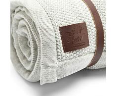 The Little Green Sheep Babydecke, aus Bio-Stoff, Taubengrau