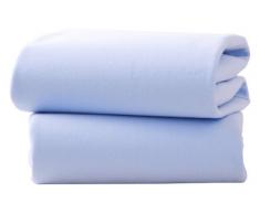 Clair de Lune Bettlaken, für Kinderbett, Baumwoll-Jersey, blau, 2 Stück