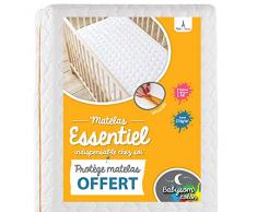Babysom - Babymatratze | Kindermatratze + wasserdicht Matratzenschoner GESCHENKT - 60x120cm - Atmungsativer Kaltschaum - Bezug abziehbar - Höhe 12cm