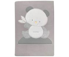 Andy & Helen 2/507cd03 _ GR Decke Wiege bestickt Fleece, Grau