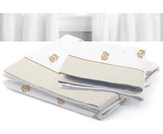 Petit Lazzari Patitos Bettwäsche-Set für Moses/Kuckucks, Tiere, Vanille, 35 x 75 cm