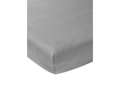 Meyco 566004 Jersey Spannbettlaken für Laufgittermatratze Spieldecke Boxmatratze 100% Baumwolle 75x95cm Grau