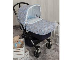 Babyline bgboo Spaziergänge von Toile Tagesdecke für Kinderwagen blau