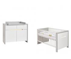 Schardt 10 864 52 02 Sparset 2 - teilig Maxx White bestehend aus, Kombi - Kinderbett, 70 x 140 cm