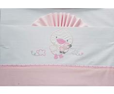 Duffi Baby 0732-06 3-teiliges Bettwäscheset, 100% Baumwolle, Motiv Ente