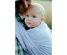 Little Frog 6483 Gewebte Baby Tragetuch, Größe 5, Lovely Heath, grau, 320 g