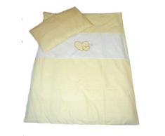 Baby s Comfort Baby Bettwäsche Set Bettbezug und Kissenbezüge (2-teilig, kariert creme/weiß)