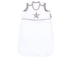 babybay Schlafsack Organic Cotton, weiß Applikation Stern taupe Sterne weiß
