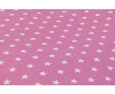 IDEENREICH Baby Krabbeldecke King Size| Sterne rosa | 150x180cm | ideal als Spieldecke, Krabbeldecke und Laufgittereinlage