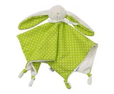 ToTs by Smartrike 200-103 Joy Schnuffeltuch mit weissen Pünktchen, 80 x 80 cm, grün