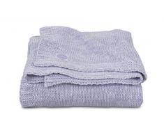 Jollein Decke, 75 x 100 cm, Melange-Strick, weich, fliederfarben, 75 x 100 cm, Melangestrickt, weiche Flieder, Decke 75 x 100 cm, Melange Strick, weich, fliederfarben