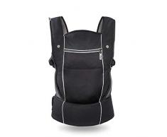 Hauck Close to me ergonomische Babytrage, inkl. Neugeborenen Einsatz, Sitzerhöhung und Stauraum, Atmungsaktiv, gepolsterter Hüft Gurt, hoher Tragekomfort, ab Geburt bis zu 12 kg, schwarz