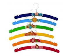 Hess 13356 Kleiderbügelset aus Holz, 6 Stück