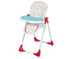 Safety 1st Hochstuhl Kiwi, höhenverstellbar, Tisch mit abnehmbarem Tablett, kompakt zusammenklappbar, ab ca. 6 Monate bis max. 15 kg, red lines