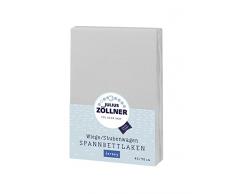 Julius Zöllner 8330147510 Jersey Spannbetttuch für Wiegen 90x40 und Stubenwagen, Farbe: hellgrau