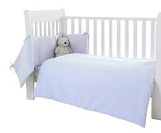 Clair de Lune Waffle Kinderbett/Steppdecke und nestchen Set, blau