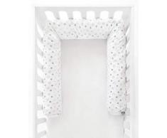 Julius Zöllner 8281067300 Nestchenschlange für Babybett , 180 cm Durchmesser 14 cm, Jersey-Baumwolle, Standard 100 by OEKO-Tex, Stella, weiß