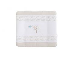Träumeland TT16517 Wickelauflage Vogelglück grün mit Baumwoll-Bezug, beige