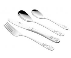 4 tlg. Kinderbesteck BAMBINO aus Edelstahl 18/0, poliert. ** für Kinder ab ca. 4 Jahren empfohlen **