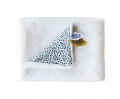 Doudou et Compagnie Yoca le Koala Kuscheldecke, 100 x 70 cm, Weiß, 3 Stück