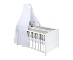 Julius Zöllner 5706316158 Bettset 3teilig mit Applikation, inklusive Nestchen, Himmel und Bettwäsche Sternstunde , 100 / 135 cm + 40 / 60 cm, taupe