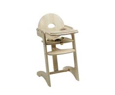 Geuther 2359 NA Kinder Hochstuhl Filou Up, 2359, aus Massiven Holz incl. Ess- und Spielbrett, braun, 10.9 kg