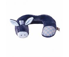 Nattou Nackenkissen Esel Alex, Für Babys ab 3 Monaten, 28 × 24 × 5 cm, Alex und Bibou, Blau