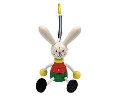 Hess Holzspielzeug 14706 - Schwingfigur, Hase, ca. 10 cm
