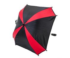 Altabebe AL7003 - 23 Sonnenschirm mit UV-Schutz, Durchmesser 50 cm, schwarz / rot