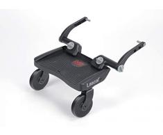 Lascal BuggyBoard Mini 3D, Kinderbuggy Trittbrett mit strukturierter Stehfläche, Kinderwagen Zubehör für Kinder von 2-6 Jahren (22 kg), kompatibel mit fast jedem Buggy und Kinderwagen, rot