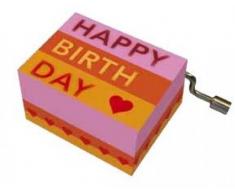Fridolin 58404 Spieluhr Happy Birthday / Streifen mit Herz