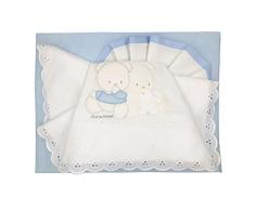 Andy & Helen 2/400d09 Spannbetttuch Wiege bestickt, Hellblau