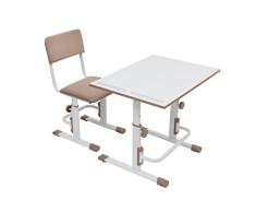 Polini Kids Set Schreibtisch mit Stuhl höhenverstellbar weiß-macchiato