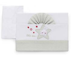 Italbaby Bettwäsche Set mit Stickerei Karosserie 3 Pz Lstar Elfenbein - 200 g