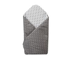 Cosing 331-019-142 Steckkissen Baby Einschlagdecke Babyhörnchen Kokos - Kollektion Sleeplease Sterne, weiß/grau