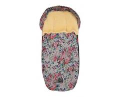 Lammfell Fußsack Lenny, flowergrey