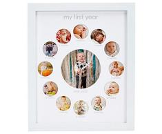 Pearhead P63010 Babys erstes Jahr Andenken Bilderrahmen, weiß
