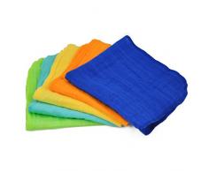 Green Sprouts Bio Musselin Waschlappen (blau, 5 stück)