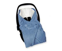 Bemini by Baby Boum 392APAWI62BU Einschlagdecke für Babyschale BISIDE BAMBOO APAWI shade 90 x 90 cm,blau