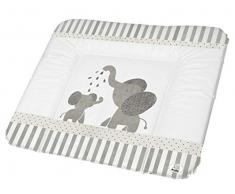 Rotho Babydesign Wickelauflage, Ab 0 Monate, Modern Elephants, Bella Bambina, Weiß/Grau, 72 x 85 cm, 200620001CG