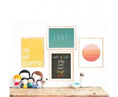 Rules of Life Collection, Set von vier Wandbildern, Kinderzimmerdekoration, Geschlechtsneutral, Kinderzimmer-Dekor, Babyzimmer, Spielzimmer-Dekor, umweltfreundlich, Baby-Party, Sie sind wunderschön. 08x10