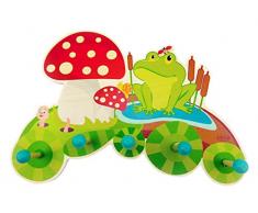 Hess 30345 - Garderobe, aus Holz, Glückspilz und Frosch