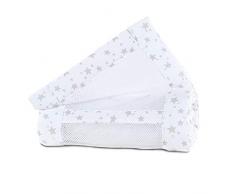 babybay Nestchen Mesh-Piqué passend für Modell Maxi, Boxspring und Comfort, weiß Sterne perlgrau