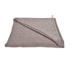 Babys Only 132429 Kapuzenbadetuch Zopf gestrickt, 82 x 82 cm