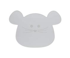 LÄSSIG Kinder Tischset Platzdeckchen aus Silikon/Little Chums Mouse grey
