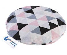 Kirschkernkissen Wärmekissen Körnerkissen für Babys 180g rund 15cm Öko Natur 100% Baumwolle Medi Partners Wärme + Kältetherapie Massagetherapie (rosa Dreiecke)