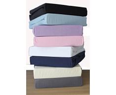 Familie Bettwäsche Baumwolle Dick Jersey Spannbettlaken für Super King Size Bett, 180 cm x 200 cm, weiß